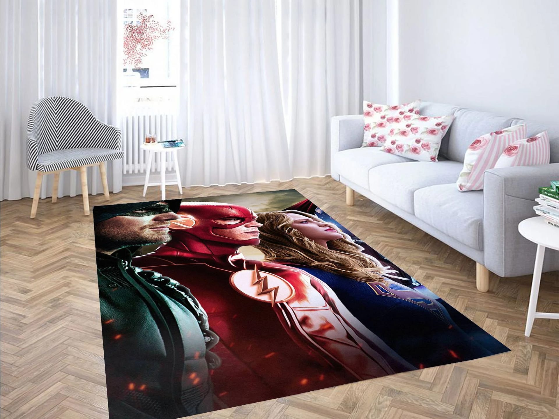 Arrow The Flash And Supergirl Carpet Rug