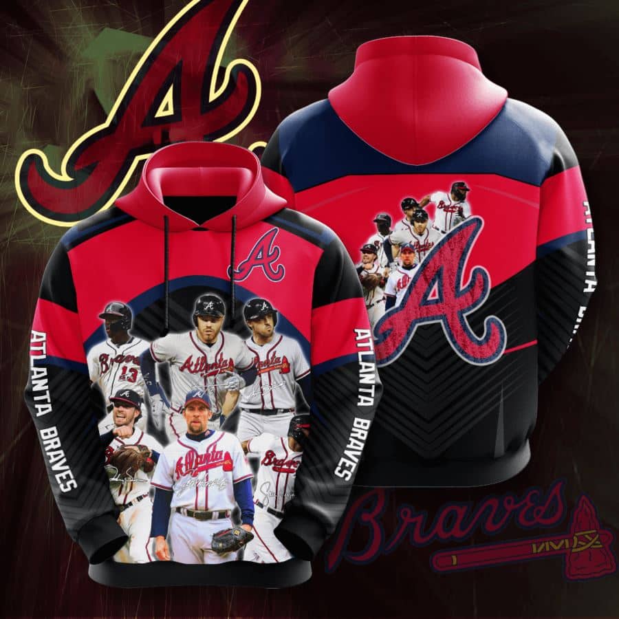 Atlanta Braves No102 Custom Hoodie 3D