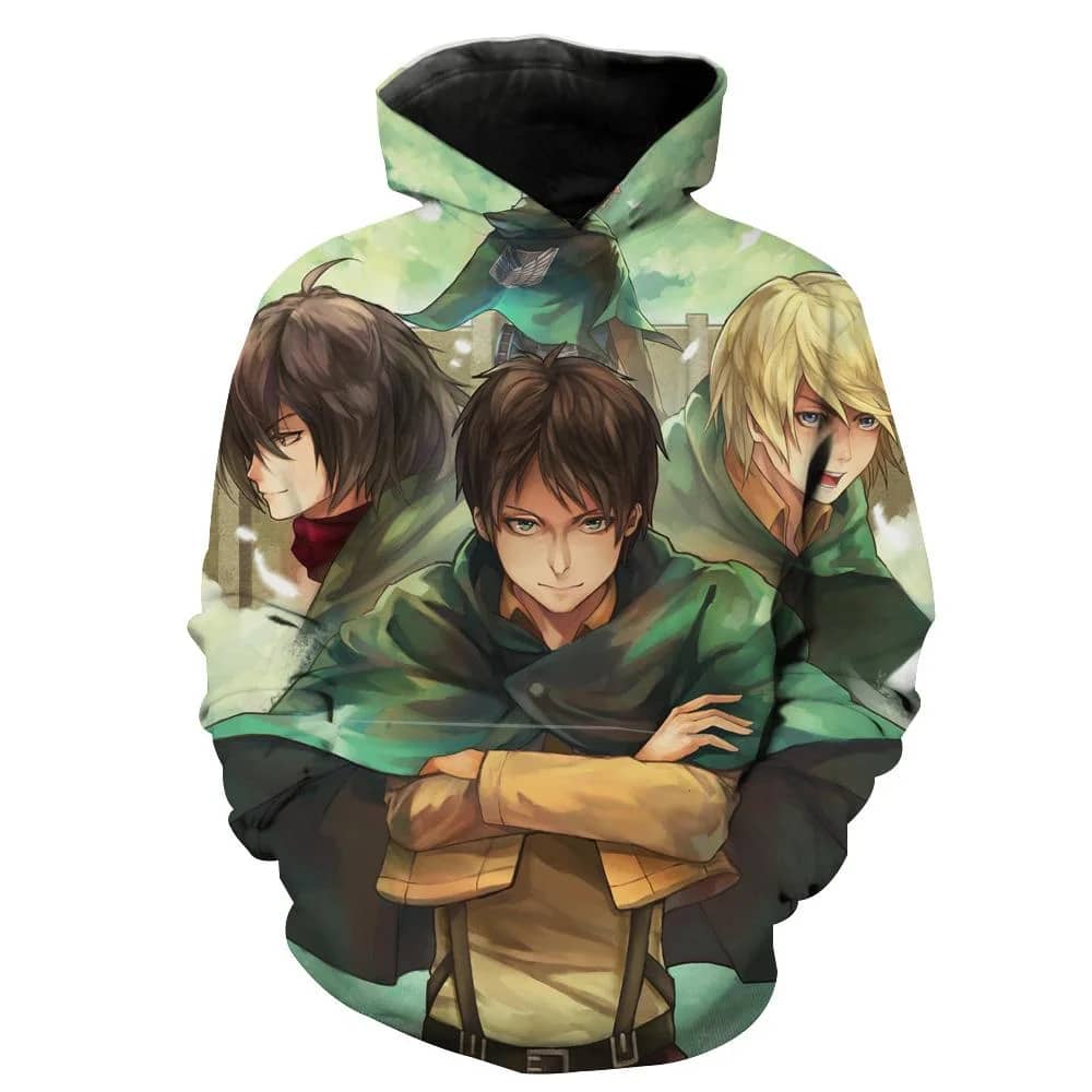 Attack On Titan All Character Attack On Titan All Character Hoodie 3D