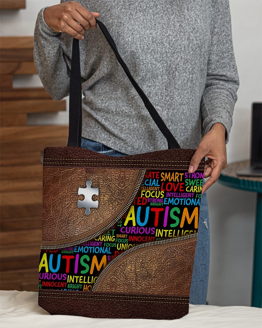 Inktee Store - Autism Leather All-Over Tote Image