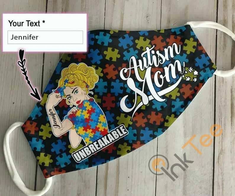 Autism Mom Unbreakable 2020 Handmade Anti Droplet Filter Cotton Face Mask