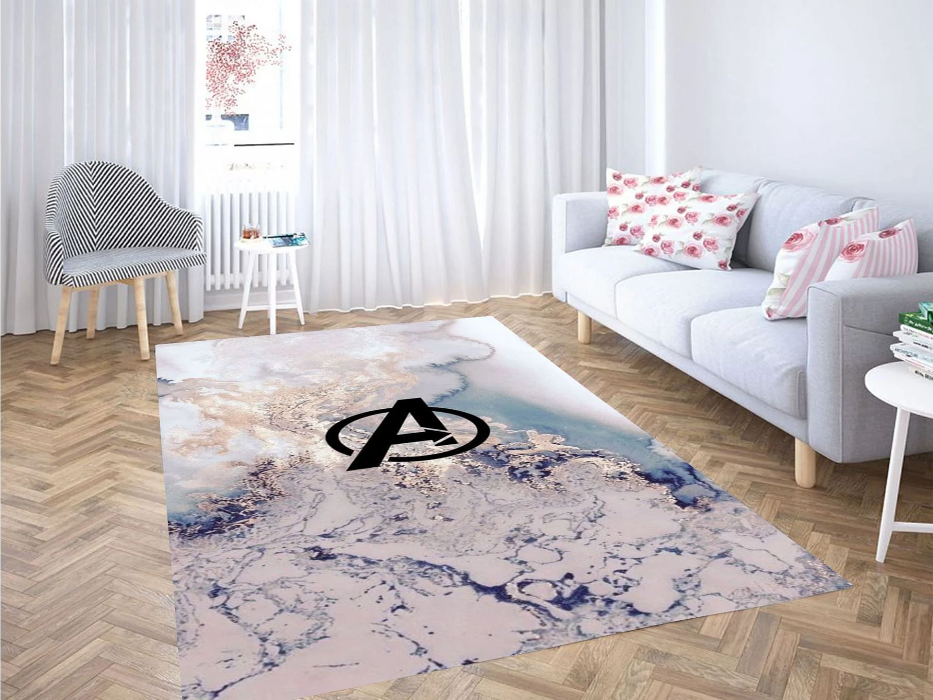 Avengers Background Carpet Rug