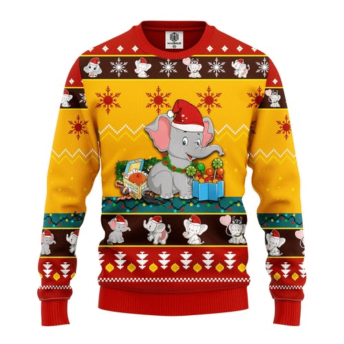 Baby Elephant Christmas Ugly Sweater