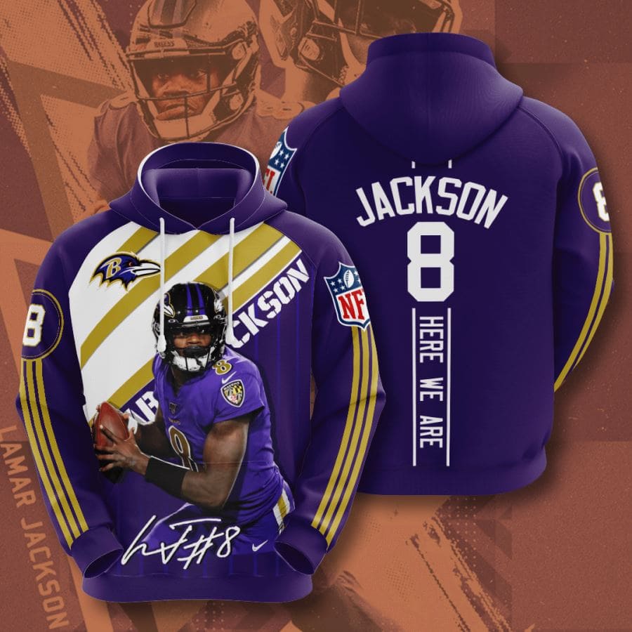 Baltimore Ravens No156 Custom Hoodie 3D