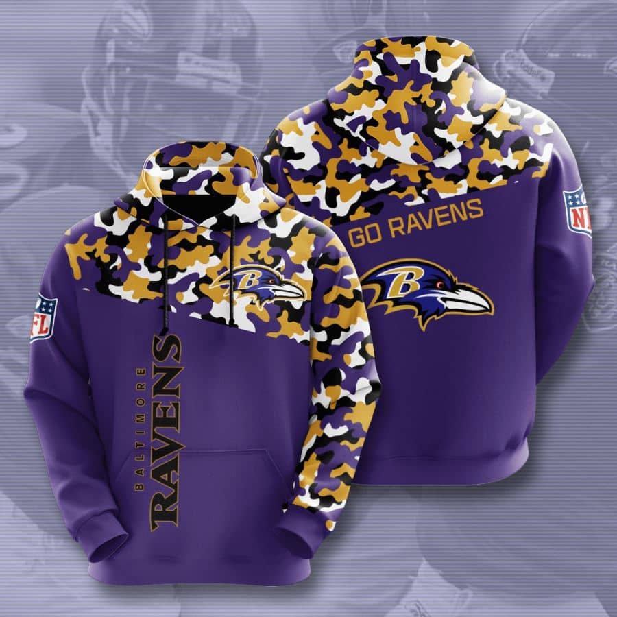 Baltimore Ravens No168 Custom Hoodie 3D