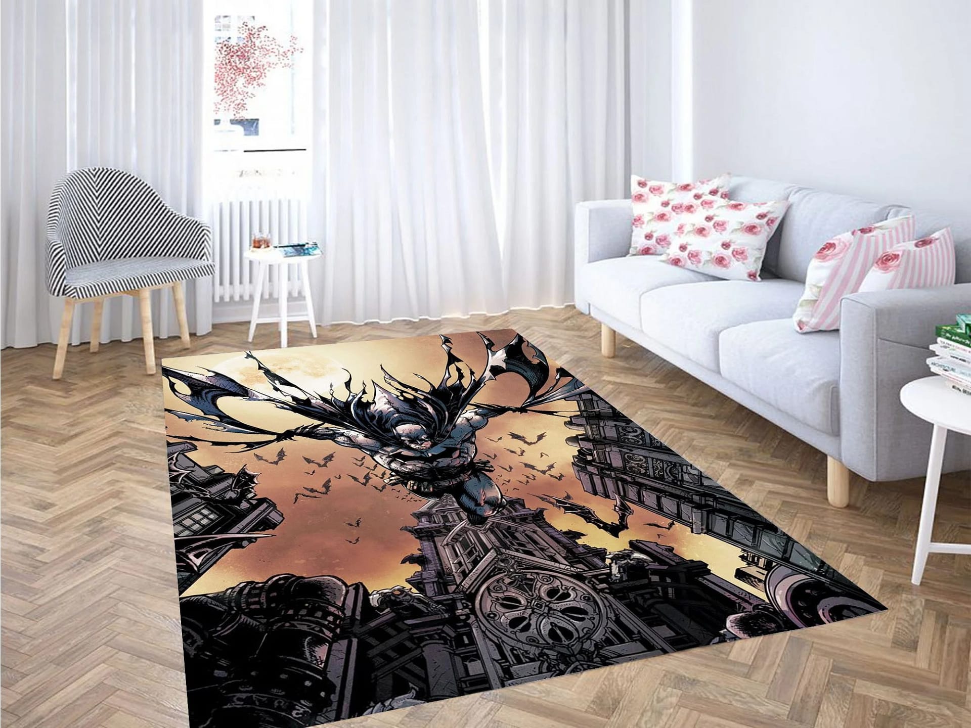 Batman Pose Comic Carpet Rug