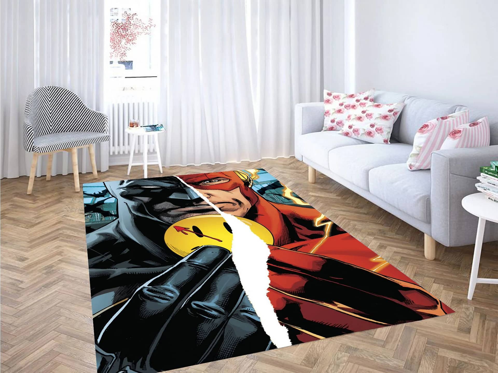 Batman The Flash The Button Carpet Rug