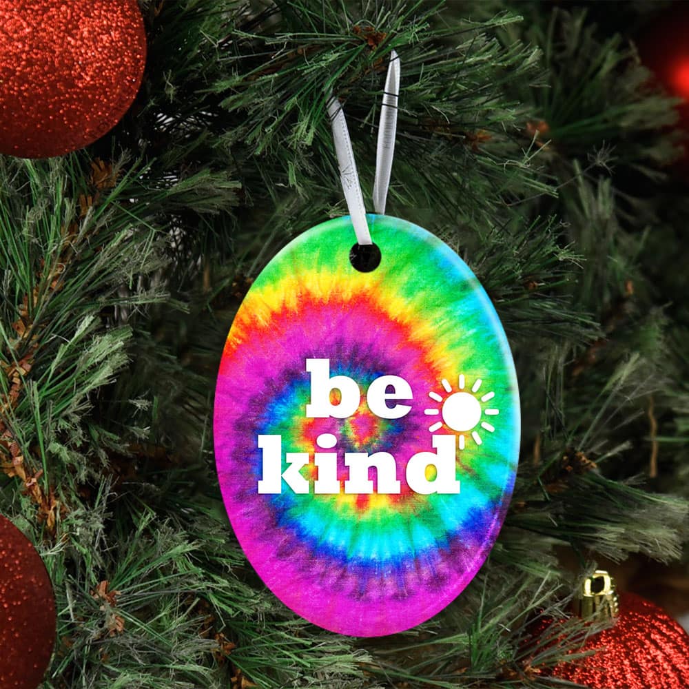 Be Kind Hippie Ceramic Star Ornament Personalized Gifts