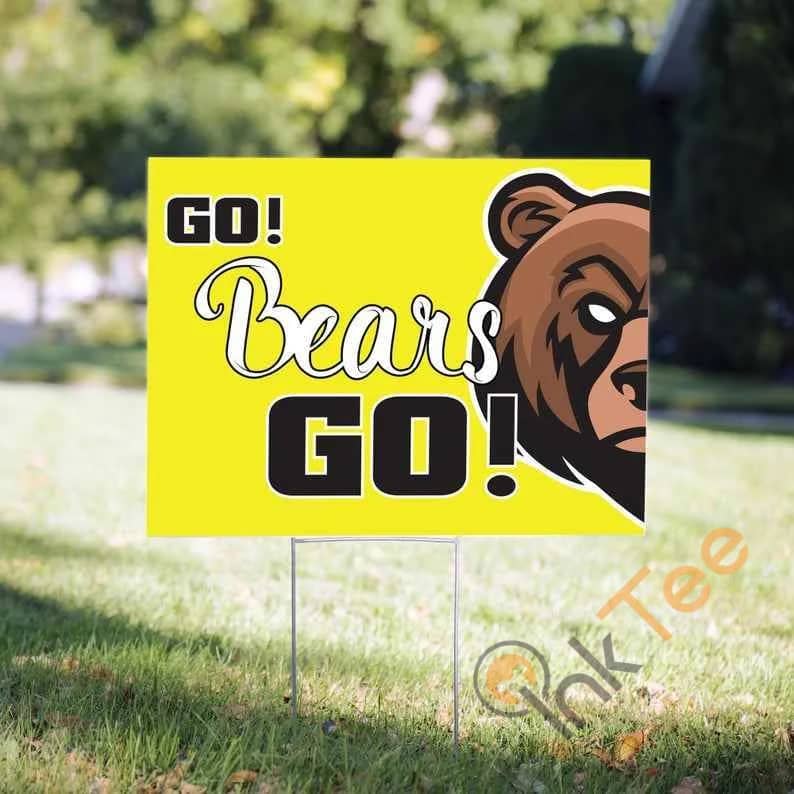 Bear Sports Mascot Yard Sign