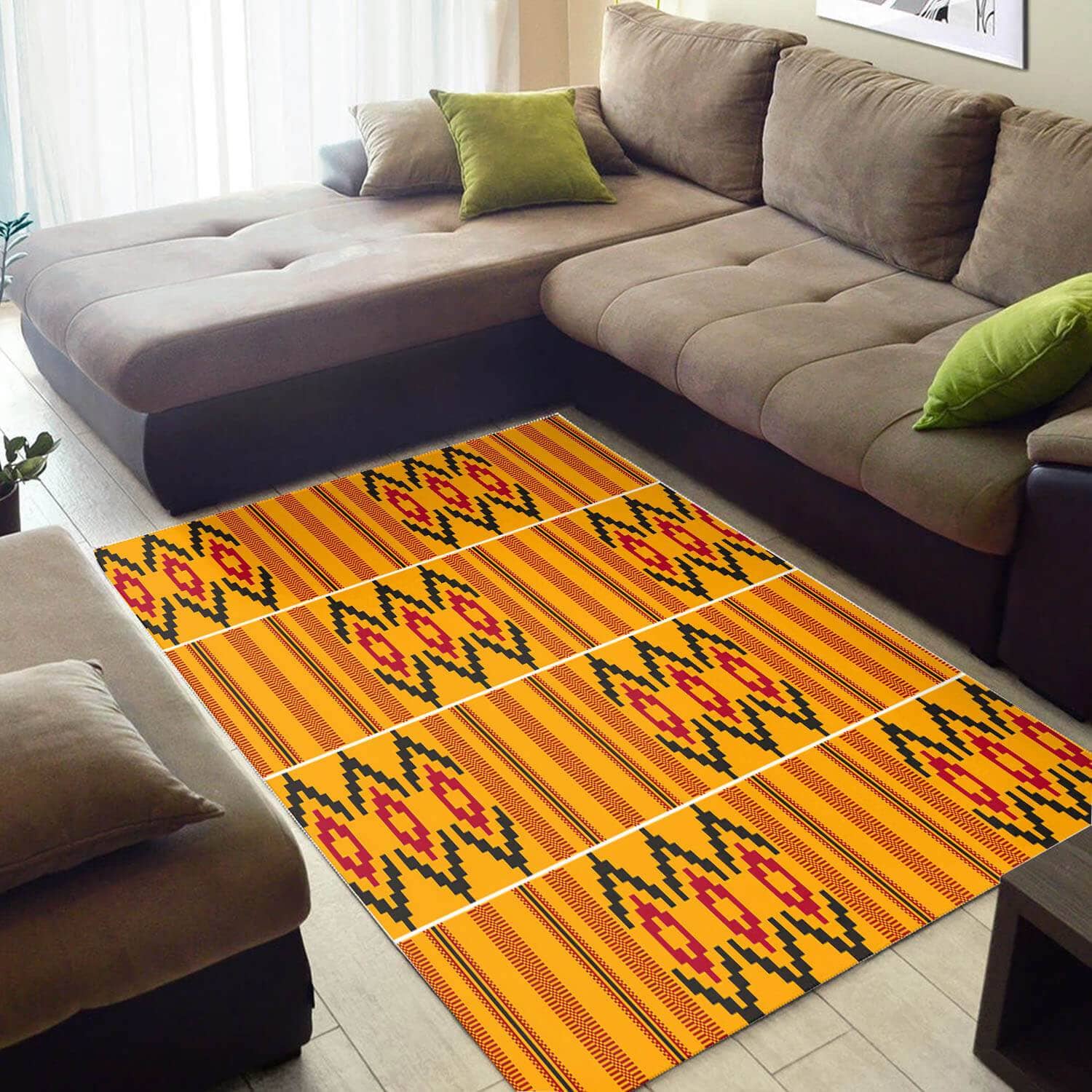 Beautiful African Abstract Print Seamless Pattern Large Room Rug
