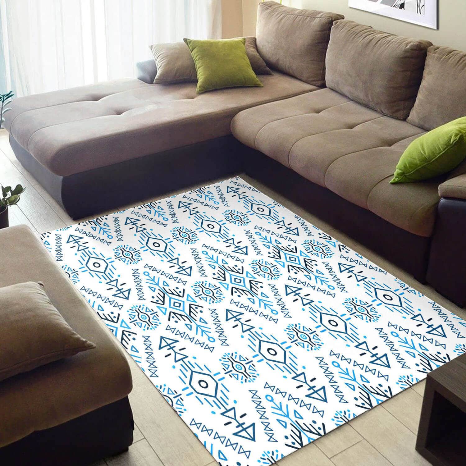 Beautiful African Adorable Afro American Seamless Pattern Large Style Rug