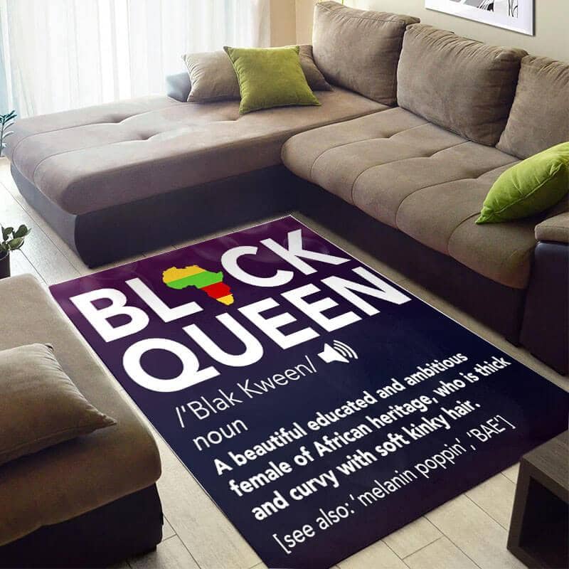 Beautiful African American Afro Woman Black Queen Definition Carpet Room Rug