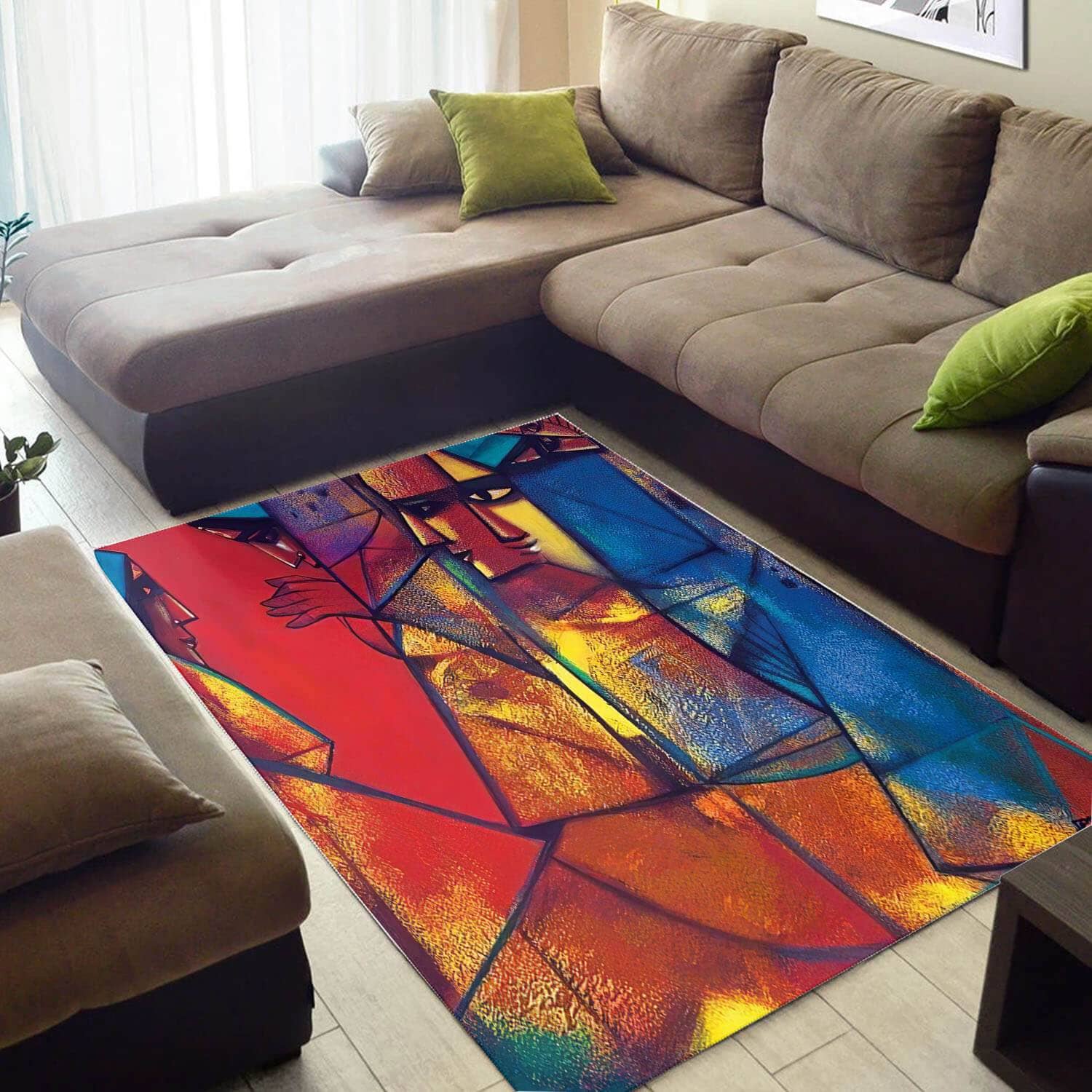 Beautiful African American Cool Themed Seamless Pattern Large Carpet Inspired Home Rug