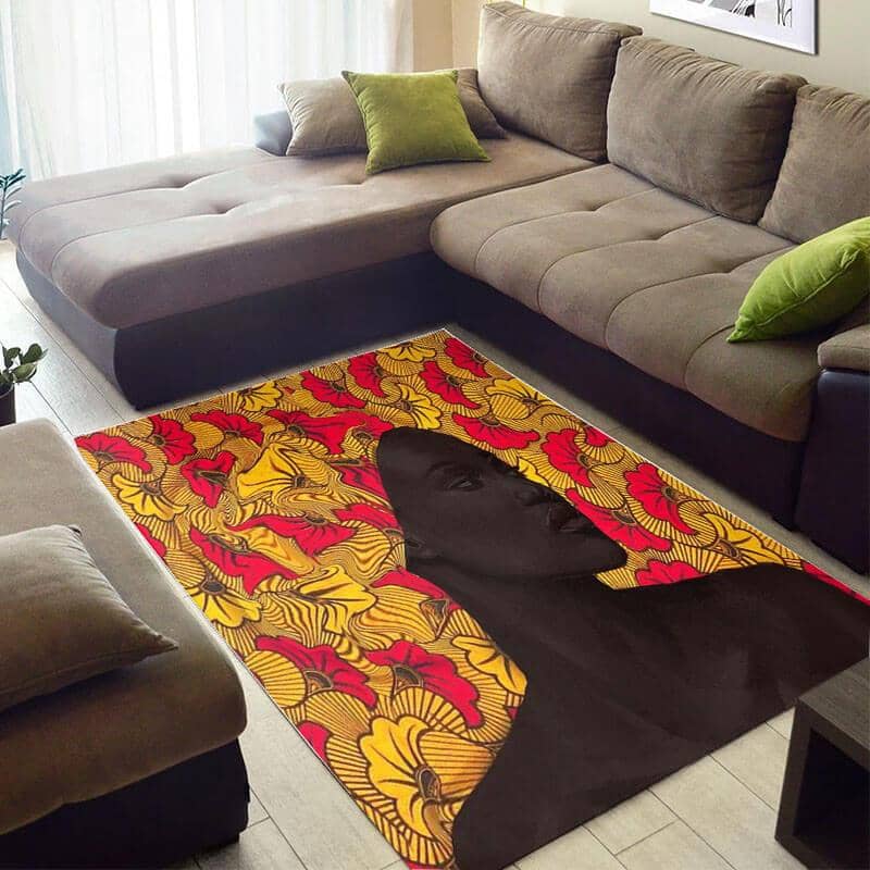 Beautiful African American Fancy Girl Large Themed Home Rug