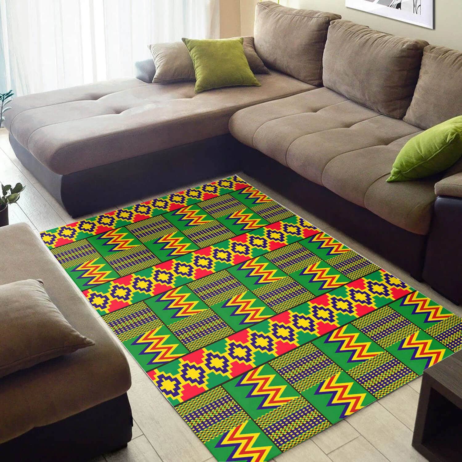 Beautiful African American Graphic Afro Ethnic Seamless Pattern Design Floor Carpet Inspired Living Room Rug