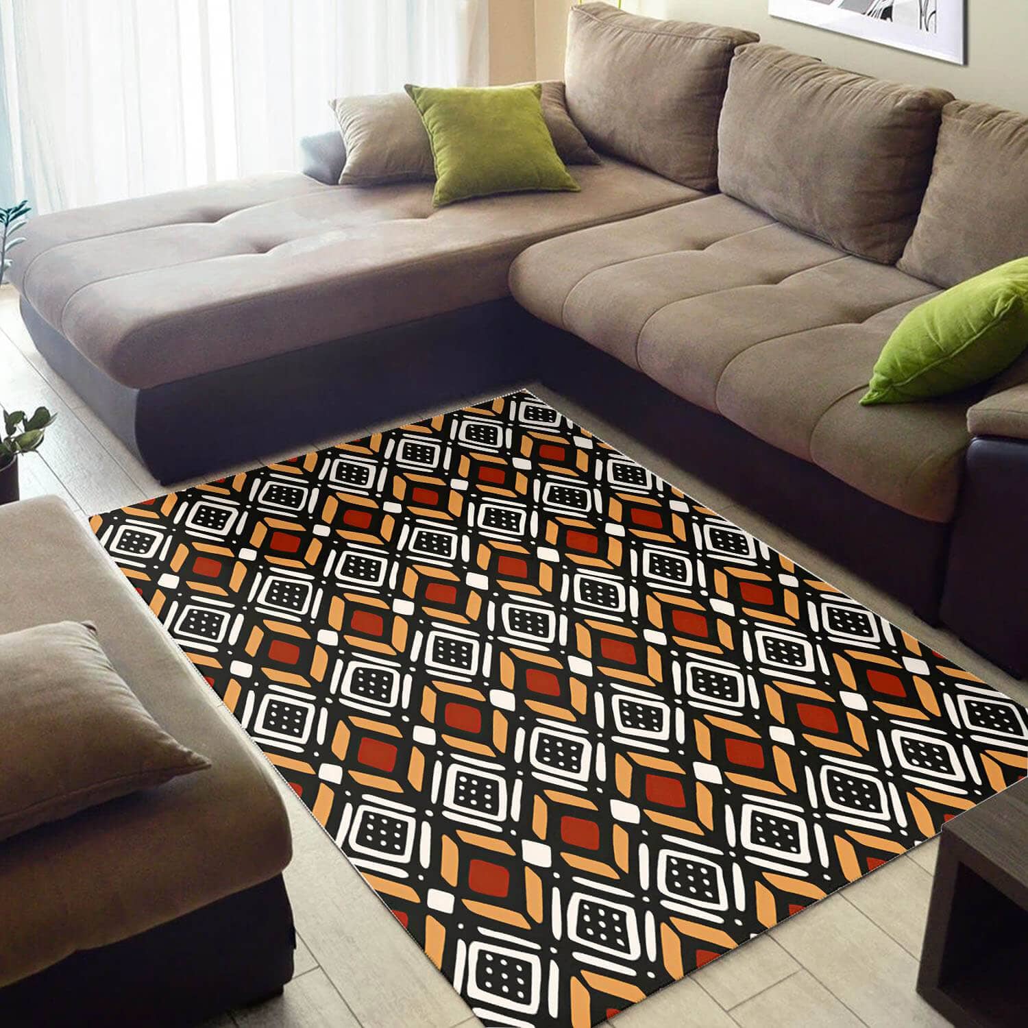Beautiful African American Graphic Black Art Afrocentric Design Floor Inspired Home Rug