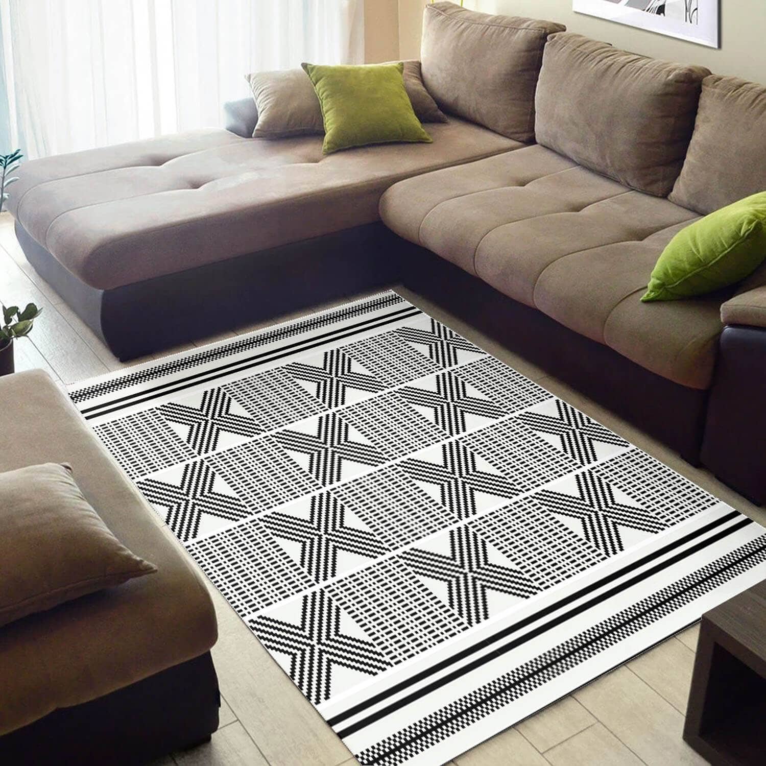Beautiful African American Vintage Black Art Seamless Pattern Style Floor Living Room Rug