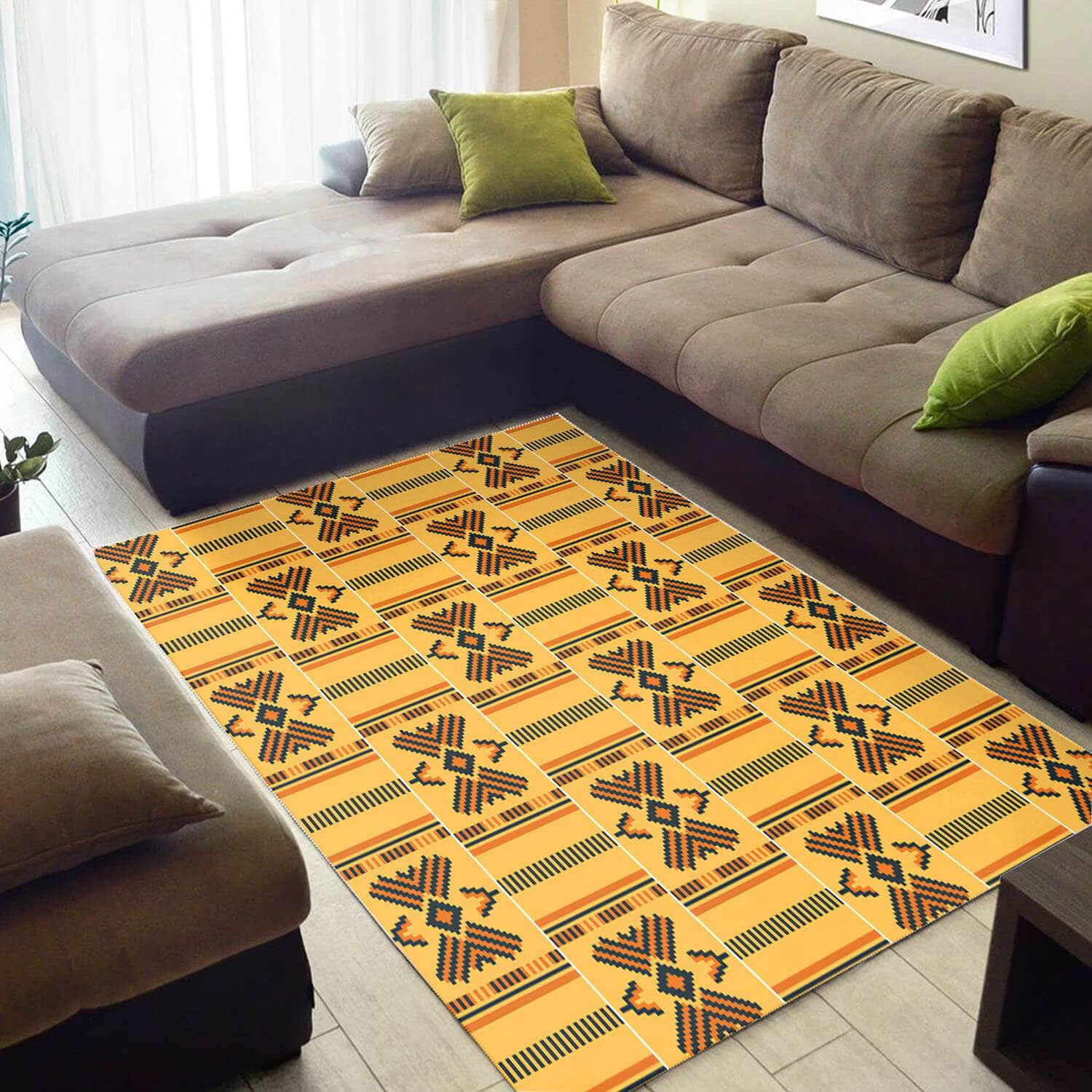Beautiful African Awesome Afrocentric Ethnic Seamless Pattern Design Floor Carpet Inspired Home Rug