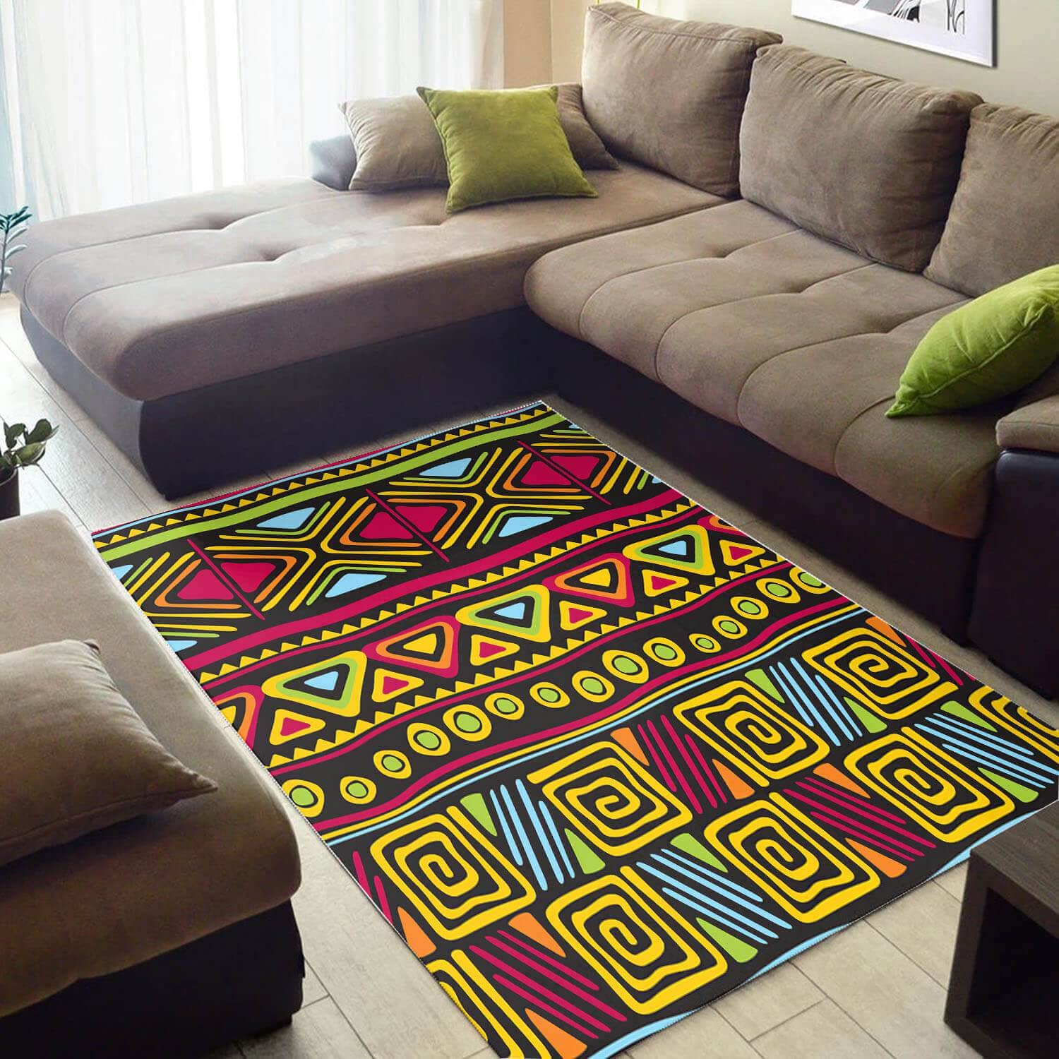 Beautiful African Awesome Inspired Seamless Pattern Large Carpet Living Room Rug