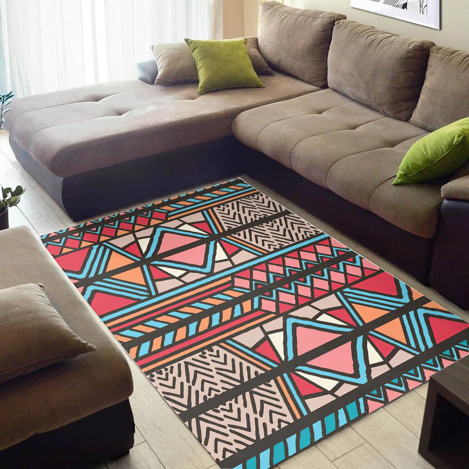 Beautiful African Cool American Black Art Seamless Pattern Style Themed Home Rug