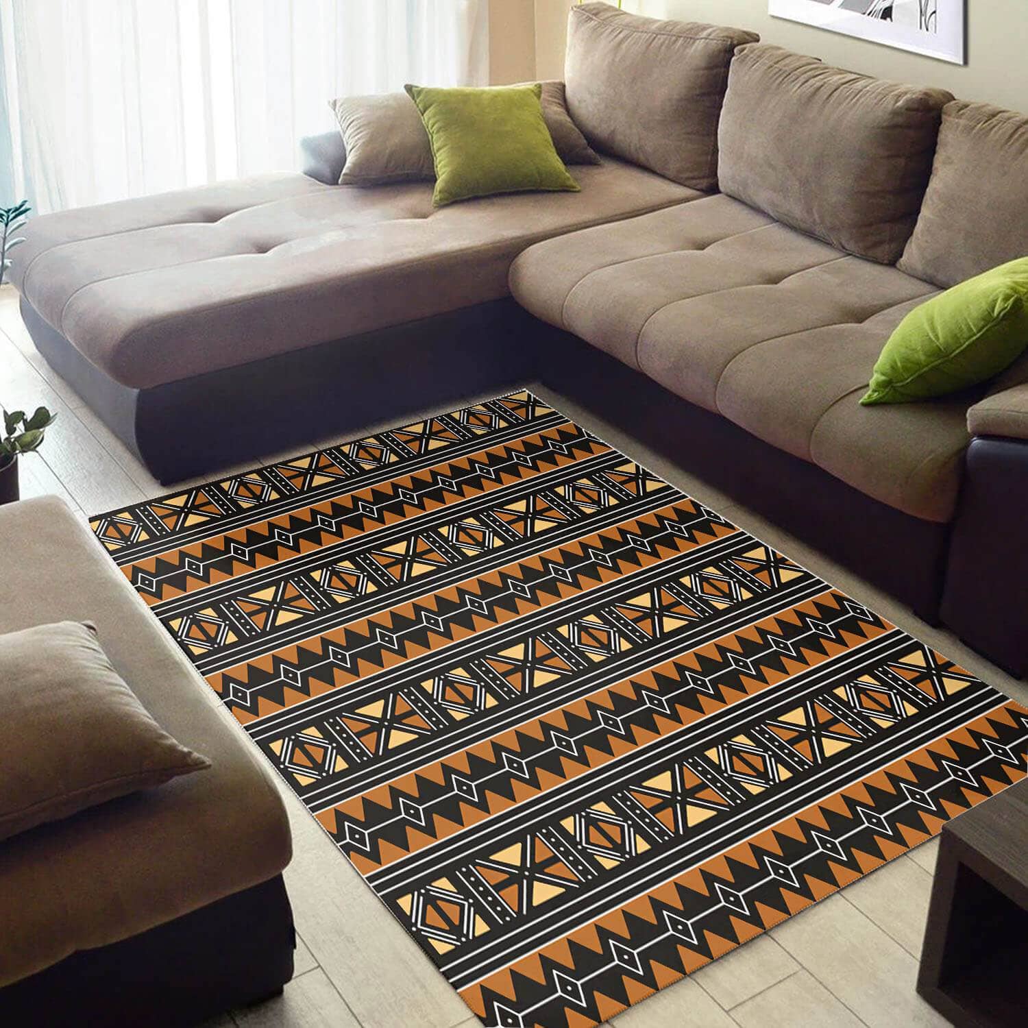 Beautiful African Cute Themed Ethnic Seamless Pattern Style Area Living Room Rug