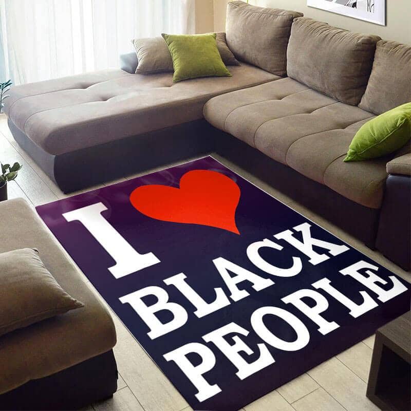 Beautiful African Fancy American Black Art Woman I Love People Style Floor House Rug