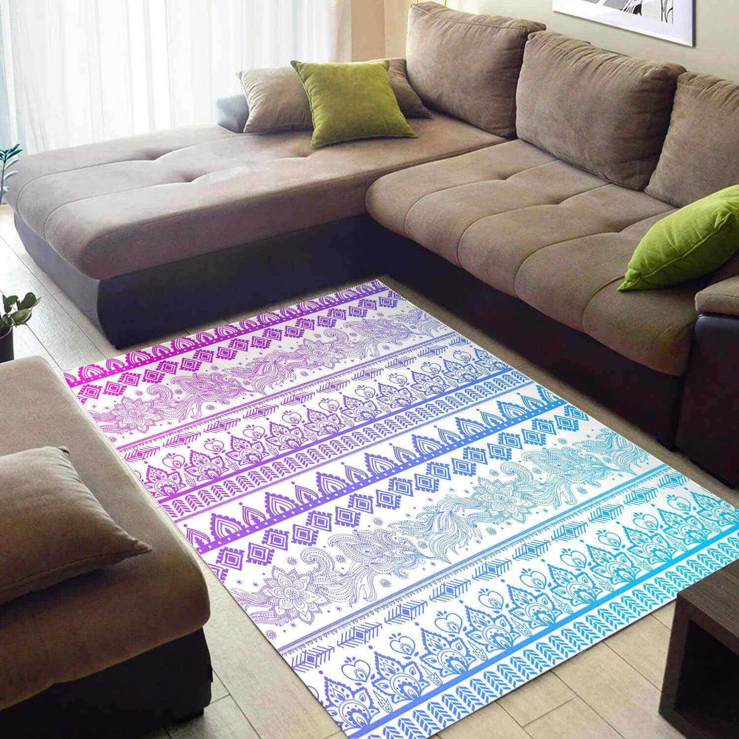 Beautiful African Retro American Ethnic Seamless Pattern Large Carpet Living Room Rug