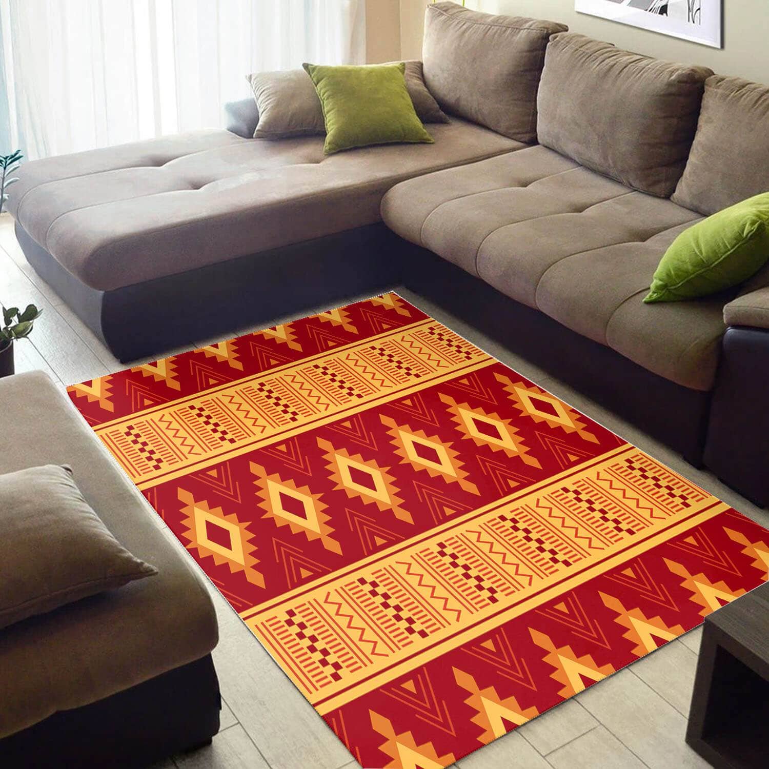 Beautiful African Retro Black History Month Afrocentric Art Themed Room Rug