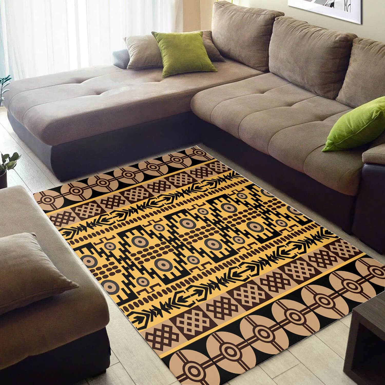 Beautiful African Style Abstract American Black Art Ethnic Seamless Pattern Floor Themed Home Rug