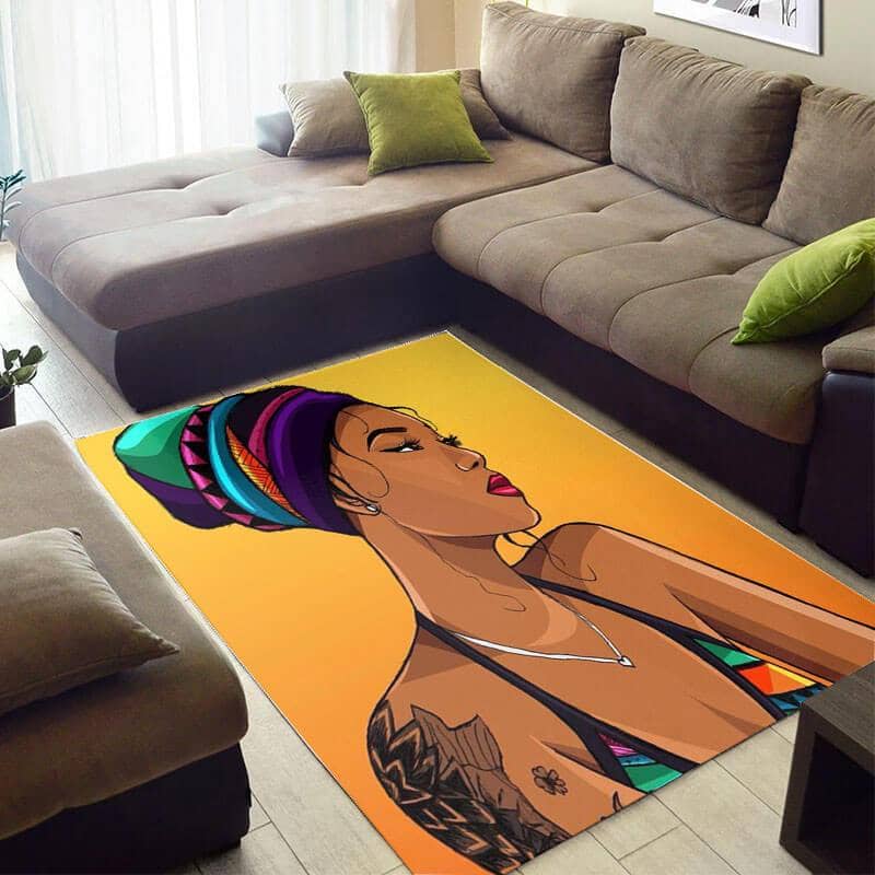 Beautiful African Style Pretty Themed Girl Carpet Living Room Rug