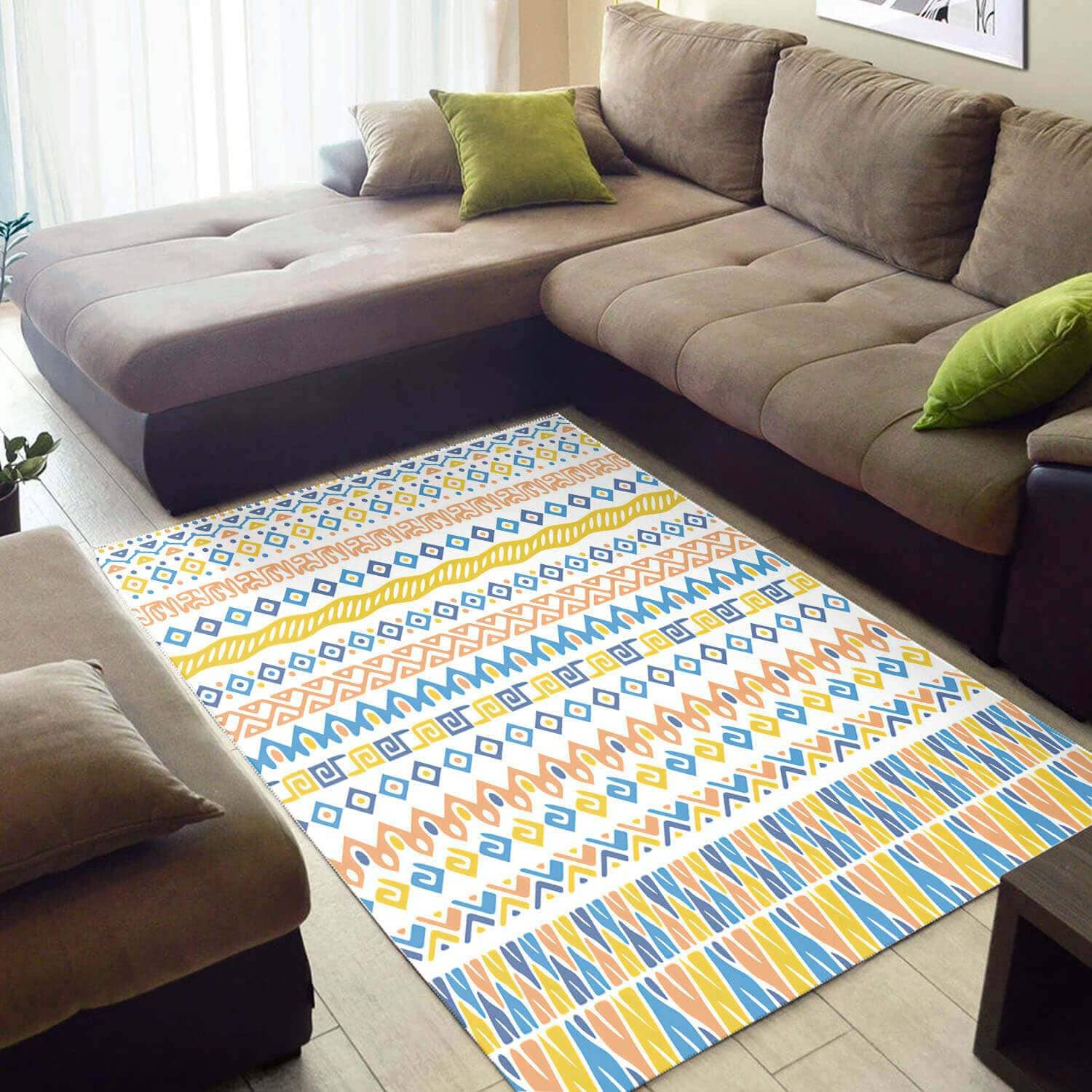 Beautiful African Trendy Natural Hair Ethnic Seamless Pattern Design Floor Carpet Inspired Living Room Rug