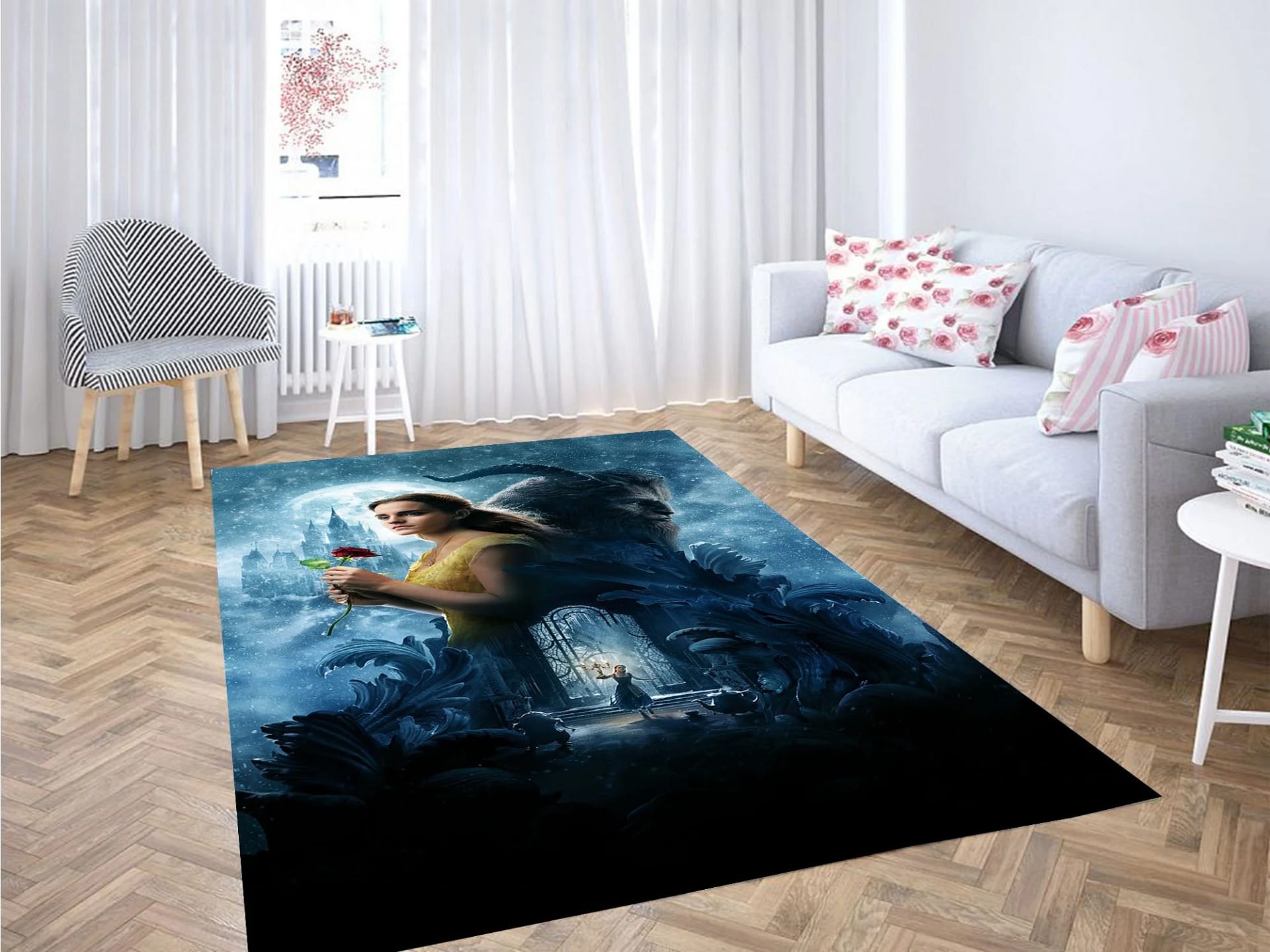 Beauty And The Beast Wallpaper Carpet Rug
