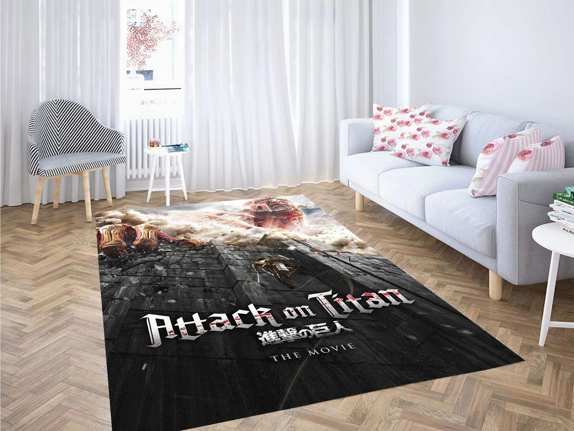 Big Wall Attack On Titan The Movie Carpet Rug