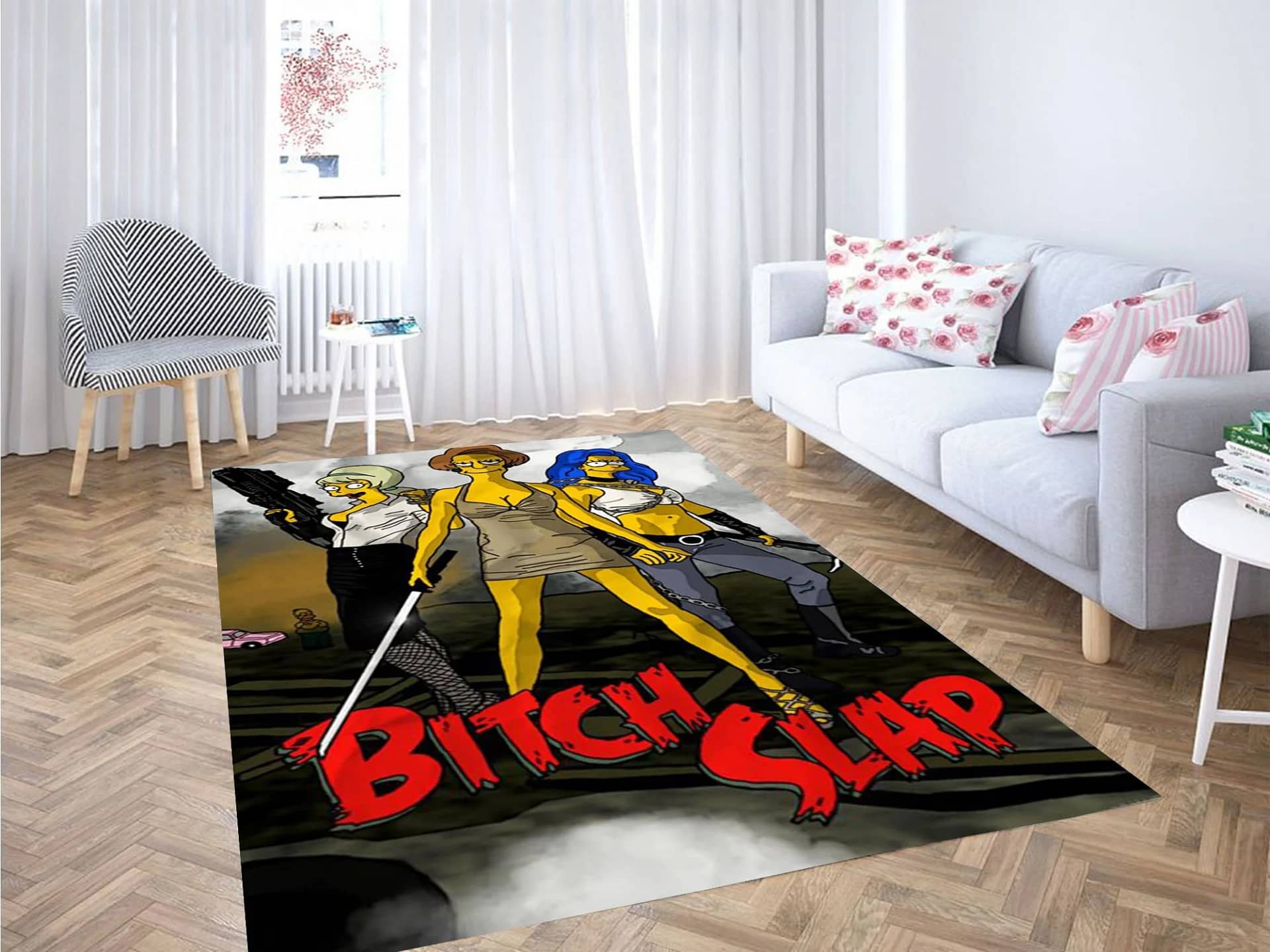 Bitch Slap Simpson Family Carpet Rug