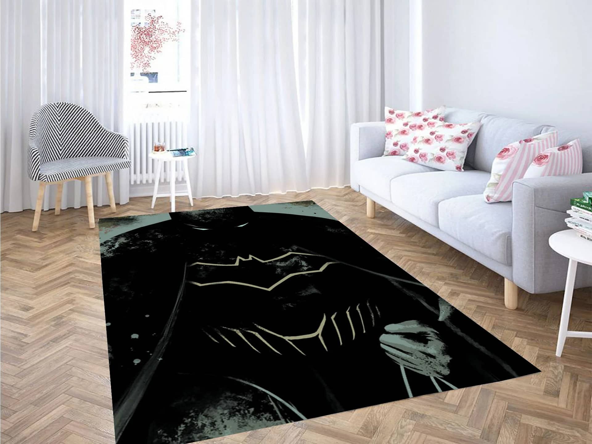 Black And White Batman Carpet Rug