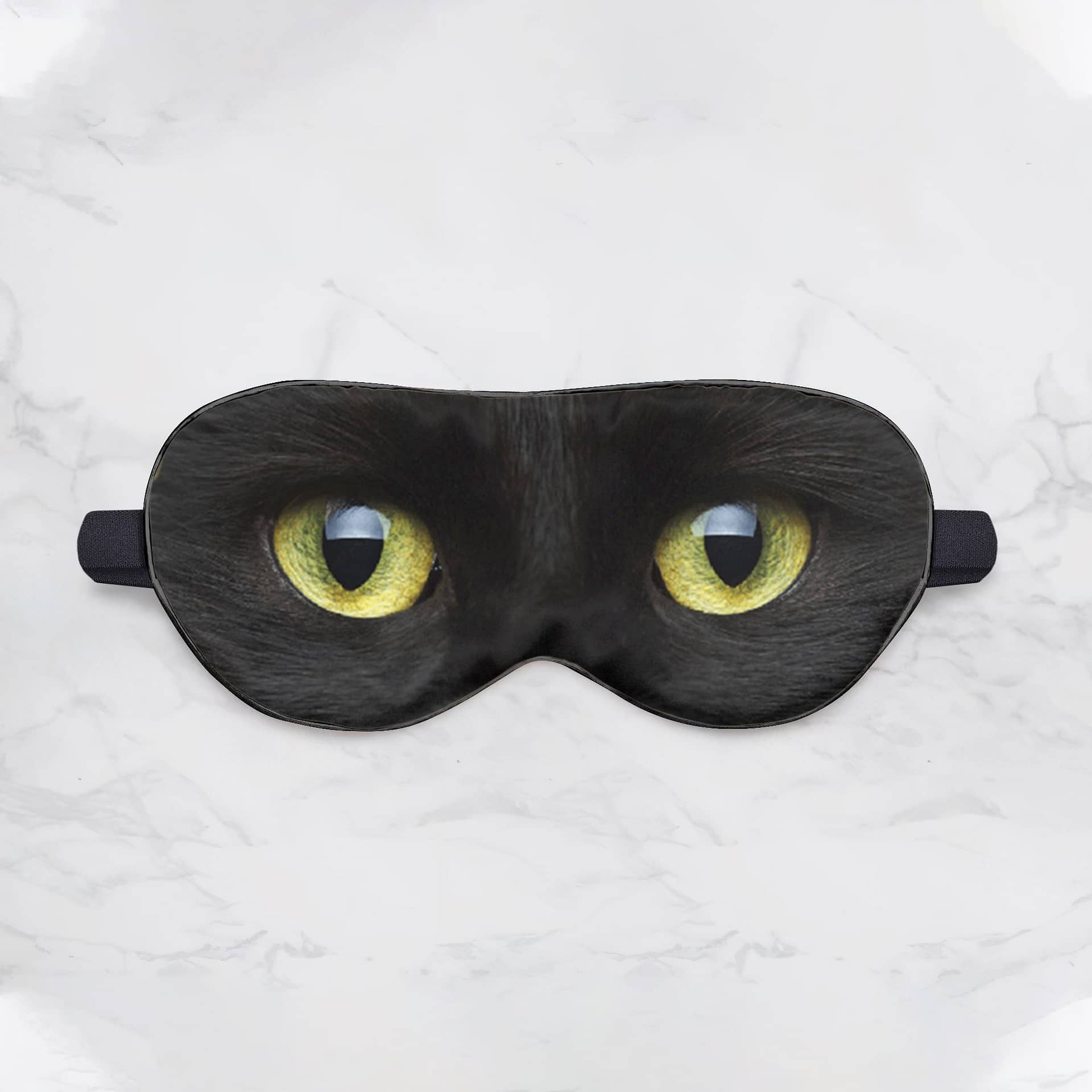 Inktee Store - Black Cat Sleep Mask Image