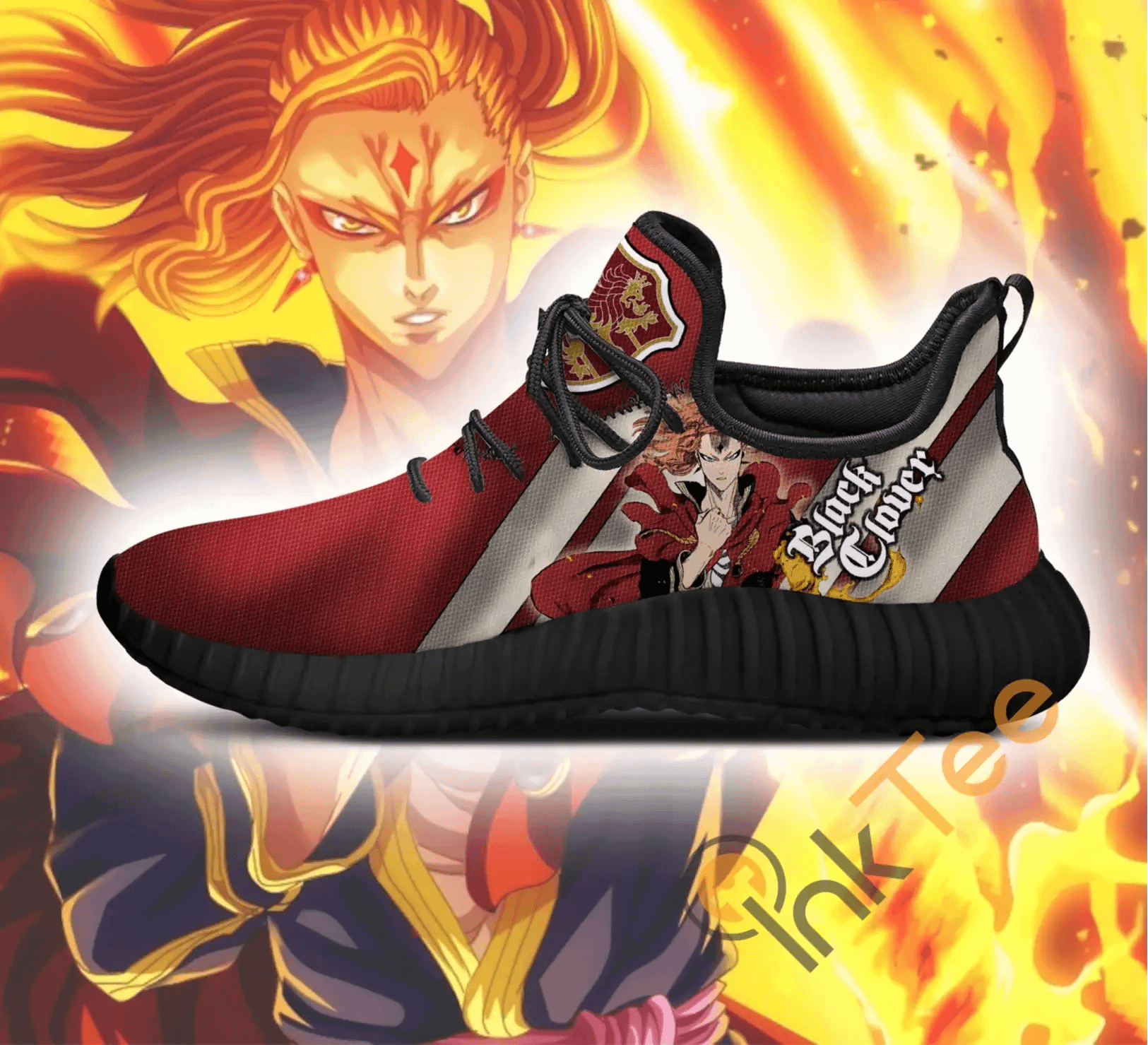 Inktee Store - Black Clover Fuegoleon Crimson Lion Knight Anime Amazon Reze Shoes Image