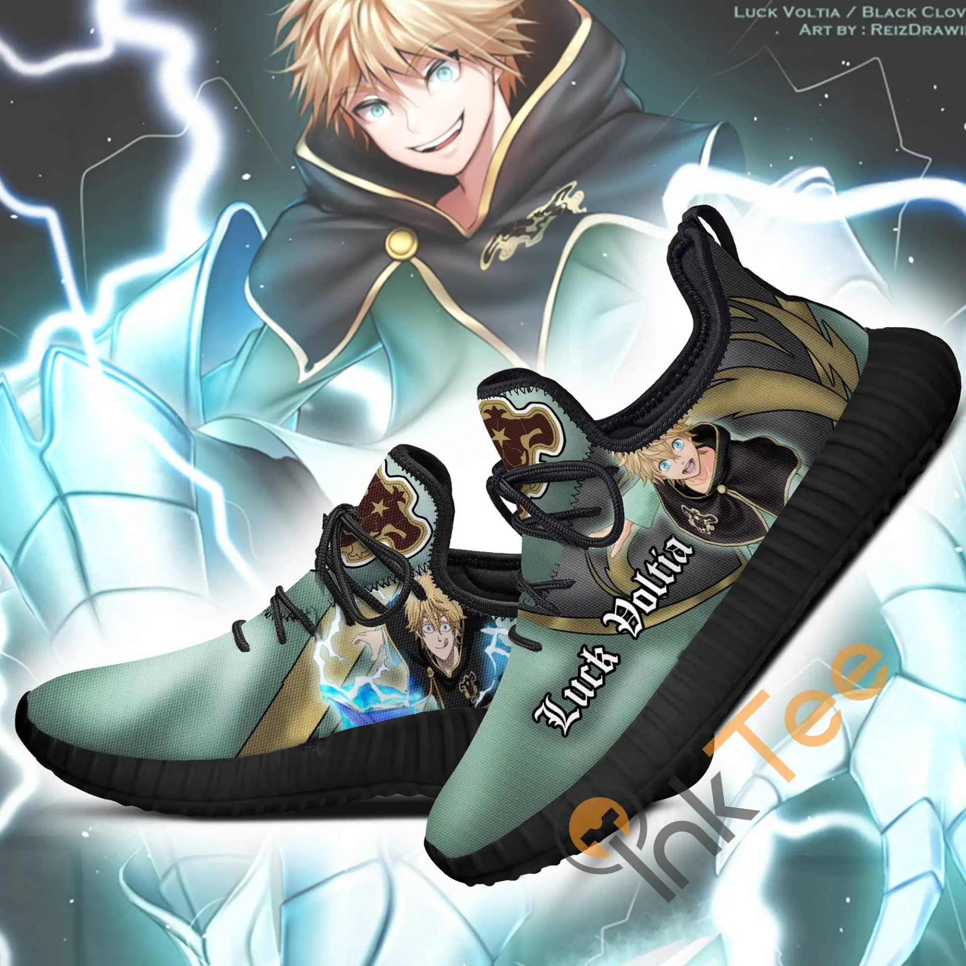 Inktee Store - Black Clover Luck Voltia Black Bull Knight Anime Amazon Reze Shoes Image