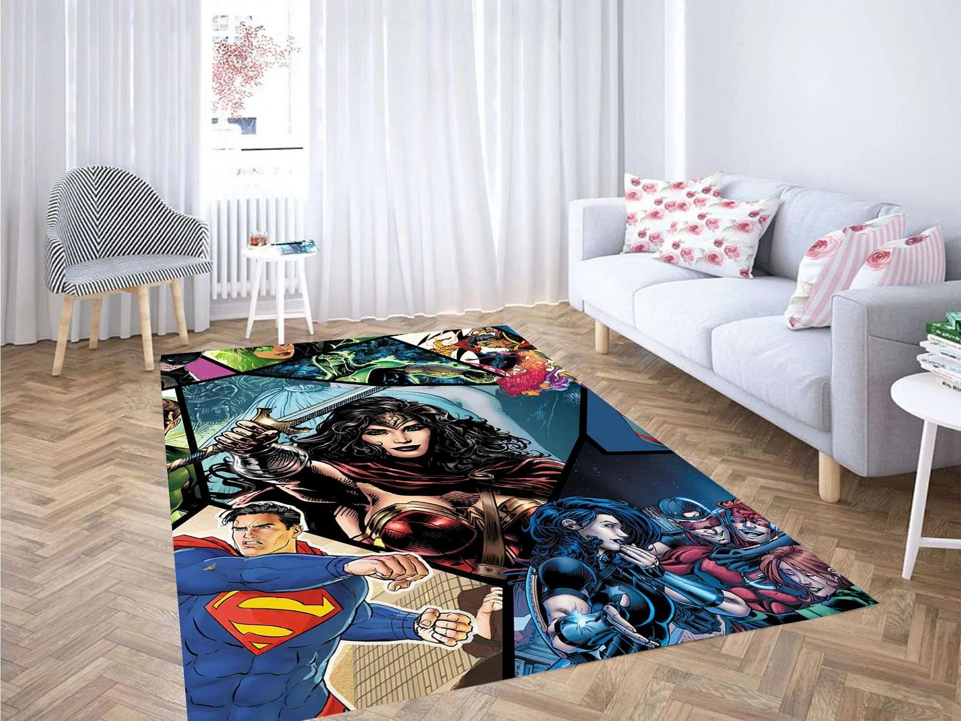 Blocking Dc Comics Justice League Carpet Rug