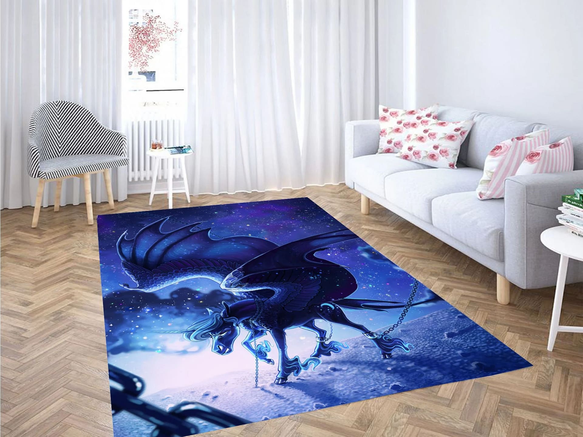 Blue Pegassus Carpet Rug