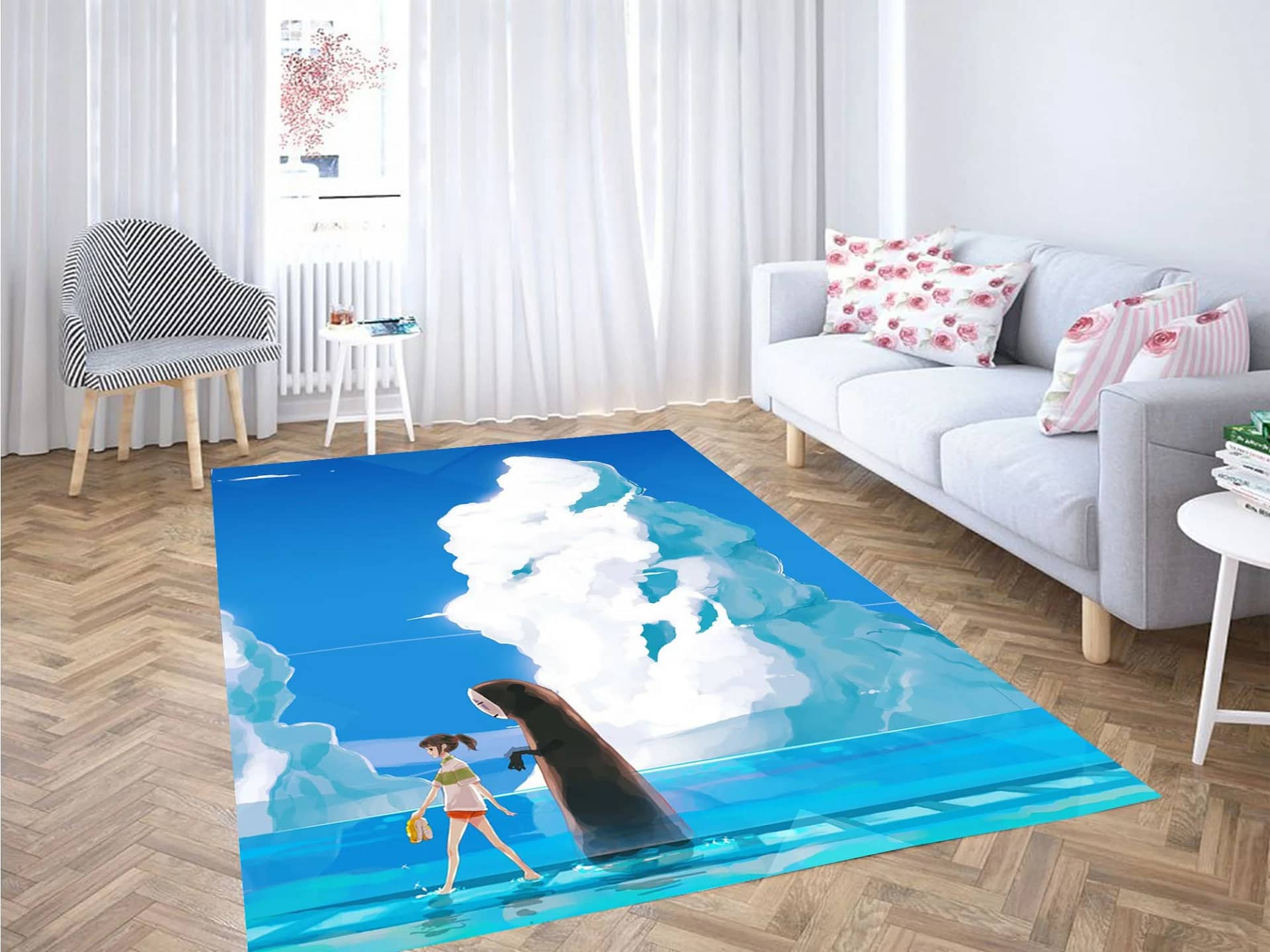 Blue Sky Kaonashi And Sen Carpet Rug