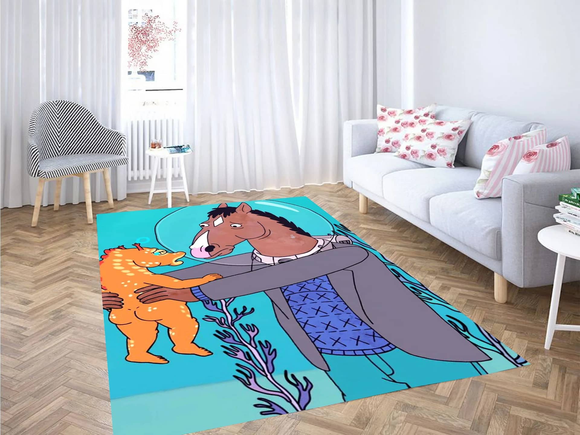 Bojack Horseman In The Sea Carpet Rug