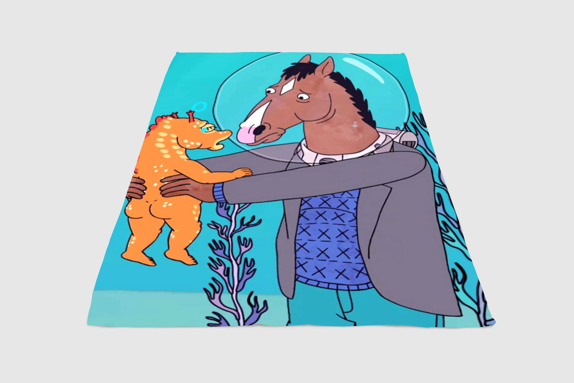 Bojack Horseman In The Sea Fleece Blanket