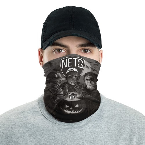 Brooklyn Nets Horror Team Halloween Neck Gaiter Bandana No1388 Face Mask