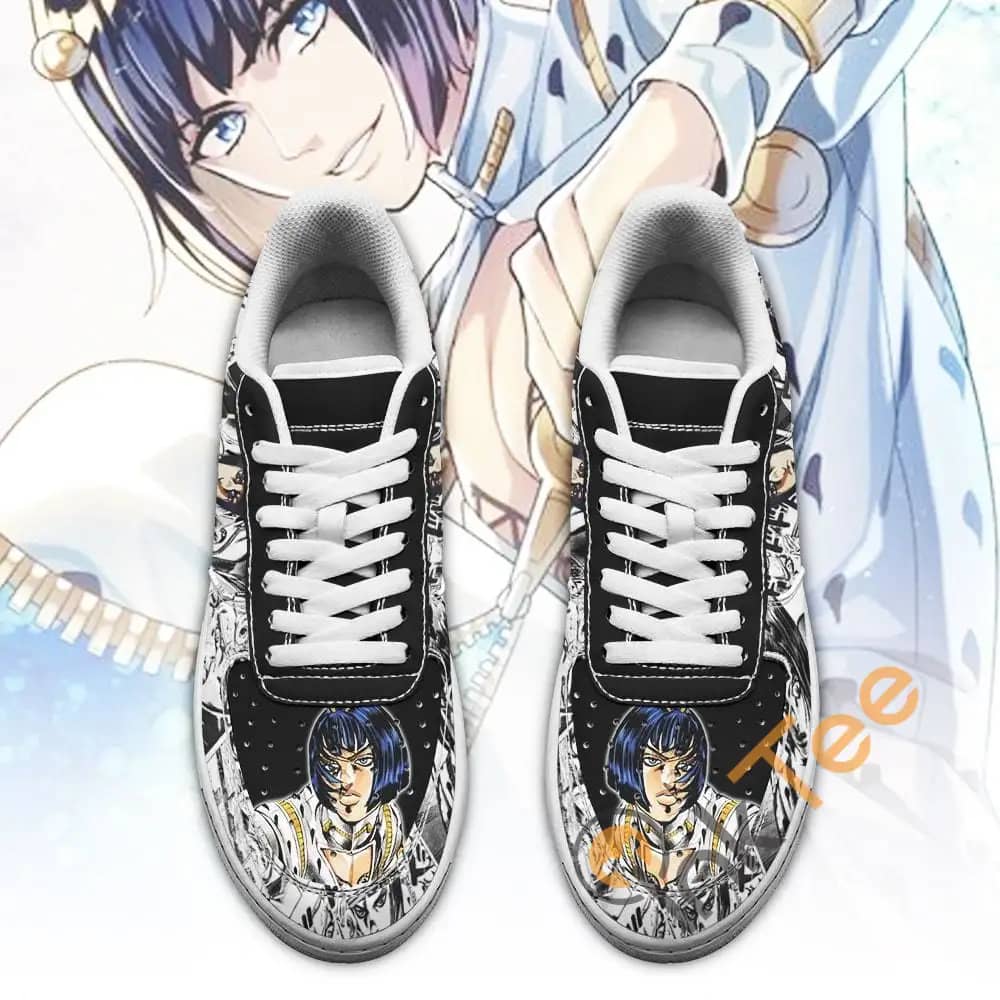 Bruno Bucciarati Manga Style Jojo'S Anime Fan Gift Amazon Nike Air Force Shoes