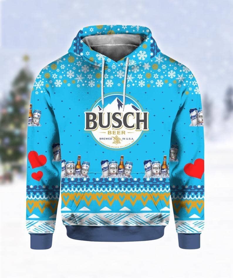 Busch Beer Christmas Ugly Sweater