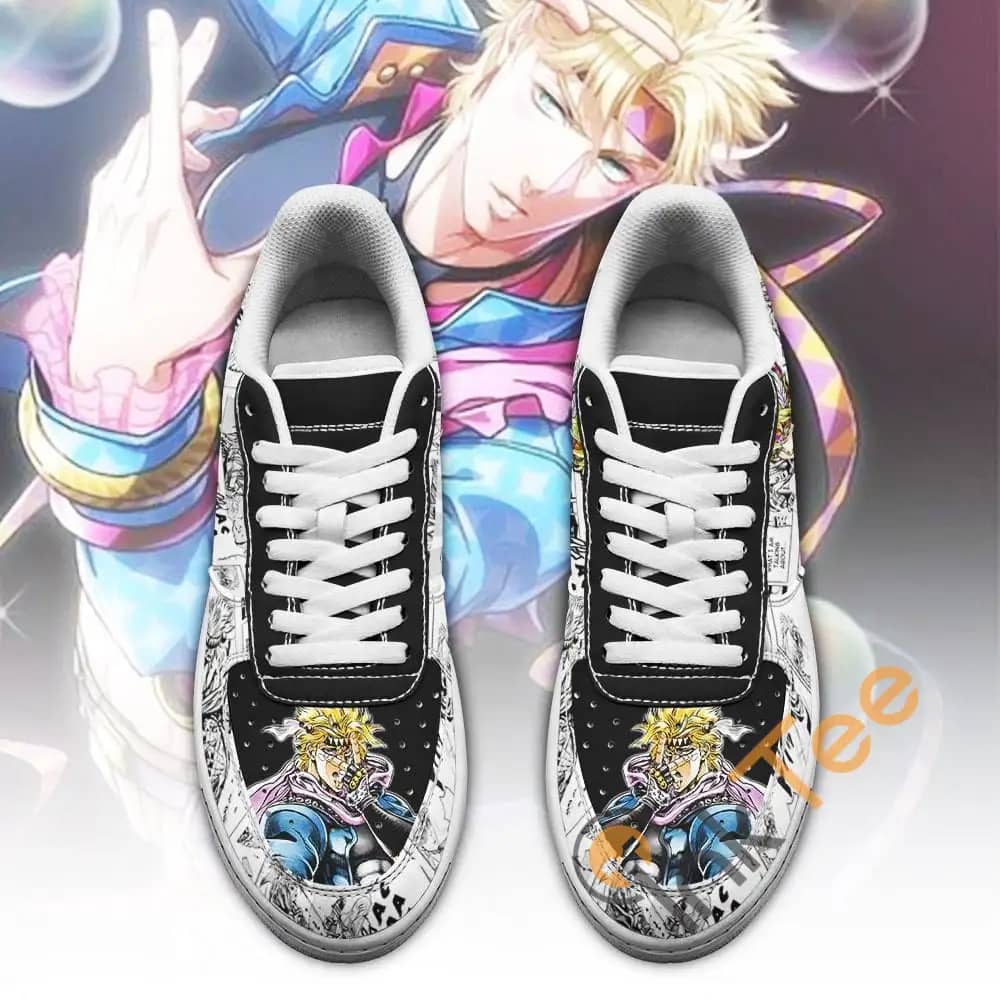 Caesar Zeppeli Manga Style Jojo's Anime Fan Gift Amazon Nike Air Force Shoes