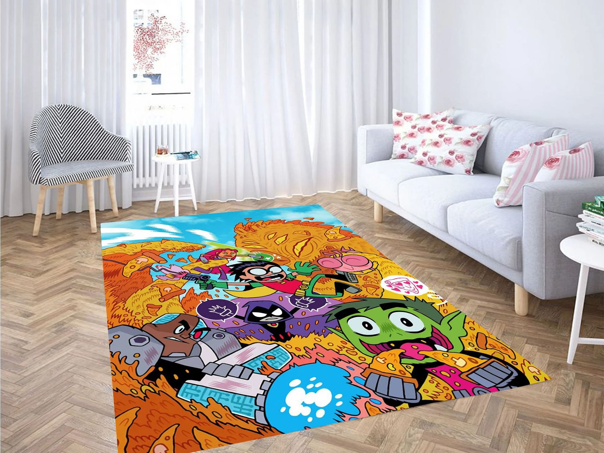 Cartoon Teen Titans Carpet Rug