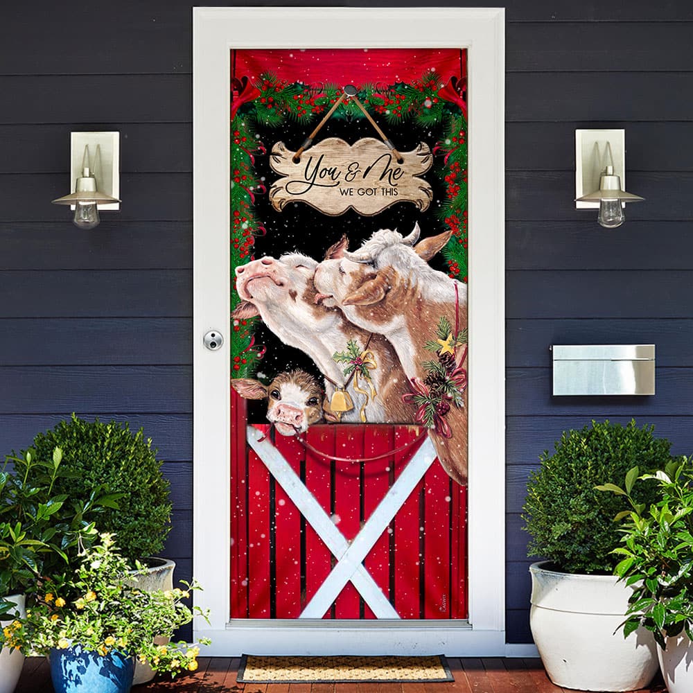 Inktee Store - Cattle Christmas You &Amp; Me We Got This Door Cover Image