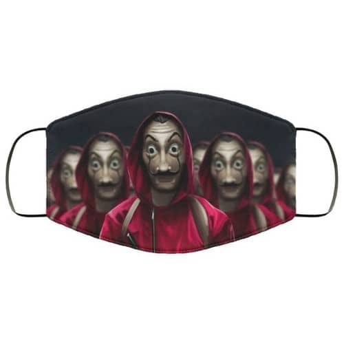 Characters From Money Heist Washable No1497 Face Mask